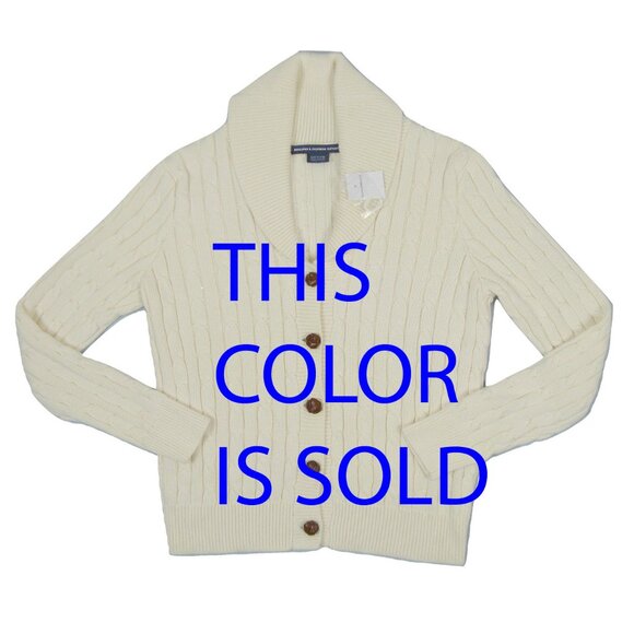 NEW Polo Ralph Lauren Cable Knit Cardigan Sweater! M  Black  Leather Buttons - Picture 3 of 3